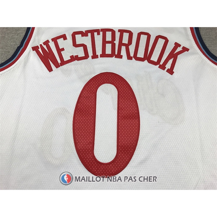 Maillot Los Angeles Clippers Russell Westbrook NO 0 Association 2024-25 Blanc